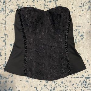 Black Sweetheart Corset Top